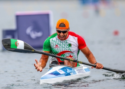 Brahim Guendouz Algeria Africa Paracanoe Paralympics gold Paris 2024