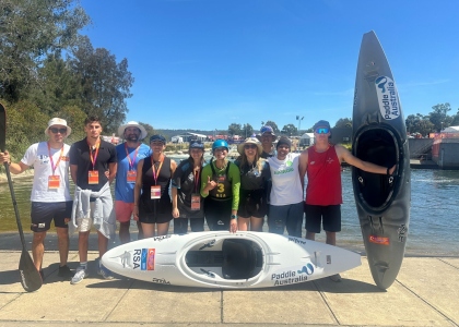 Development camp Sydney 2025 new boats Waris Mills South Africa kayak cross