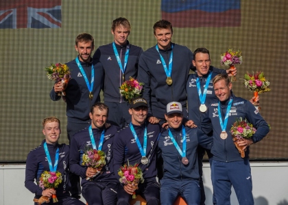 France podium Sydney 2025 canoe teams
