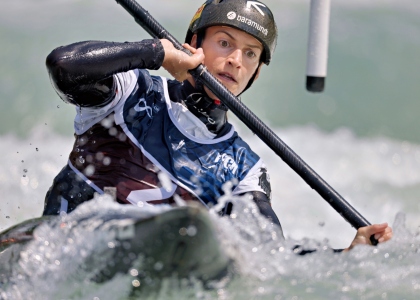 Ricarda Funk won her first World Cup title of the season in Pau