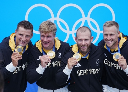 Germany men kayak four 500m Paris 2024 Olympics gold