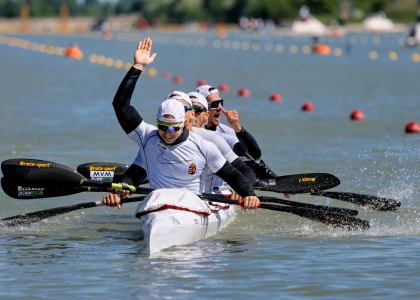 Hungary men K4 kayak sprint Szeged 2025