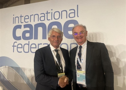 John Edwards and Ruud Heijselaar ICF Paracanoe Canoe Marathon