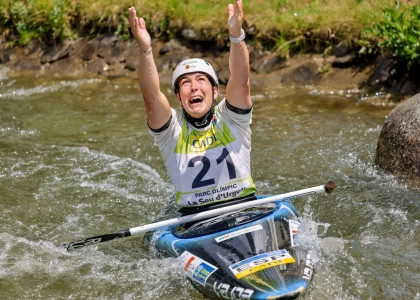 An emotional Miren Lazkano after right C1 final in La Seu