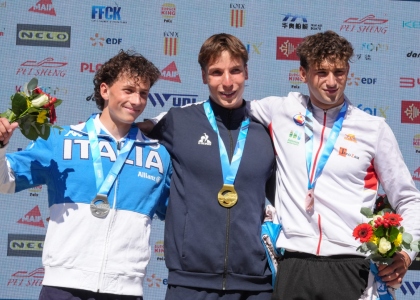 Titouan Castryck kayak slalom U23 Foix France