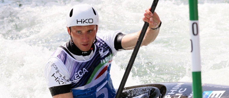 Czech Vit Prindis K1 European canoe slalom champion Ivrea