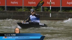 Ricarda Funk Germany Women's Slalom Final / 2024 ICF Canoe Slalom World Cup Augsburg Germany