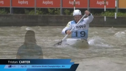 Tristan Carter Australia / Canoe Slalom Final / 2024 ICF Canoe Slalom World Cup Augsburg Germany
