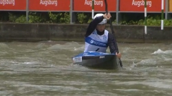 Klaudia Zwolinska Poland Women's Slalom Final / 2024 ICF Canoe Slalom World Cup Augsburg Germany
