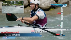 Thomas Ukalovic CRO Men's Kayak Slalom Heats / 2025 ICF Canoe-Kayak Slalom World Cup Pau France