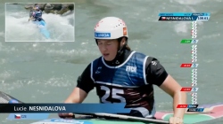 Lucie Nesnidalova CZE Women's Kayak Slalom Heats / 2025 ICF Canoe-Kayak Slalom World Cup Pau France