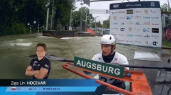 Ziga Lin Hocevar Slovenia Men's Slalom Final / 2024 ICF Canoe Slalom World Cup Augsburg Germany