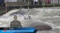 Mathis Soudi, Morocco - Men's Kayak Semi-Final / 2024 ICF Canoe Slalom World Cup Augsburg Germany