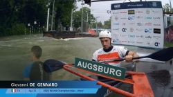 Giovanni De Gennaro Italy Men's Slalom Final / 2024 ICF Canoe Slalom World Cup Augsburg Germany