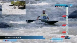 Martina Satkova CZE Women Canoe Heats / 2025 ICF Canoe-Kayak Slalom World Cup La Seu d'Urgell Spain