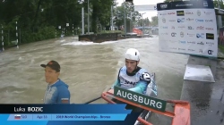 Luka Bozic Slovenia / Canoe Slalom Final / 2024 ICF Canoe Slalom World Cup Augsburg Germany