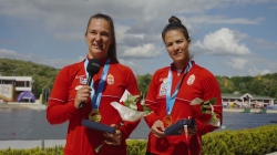 Hungary C2 women 500m winners interview ENG / 2025 ICF Canoe-Kayak Sprint World Cup Poznan Poland