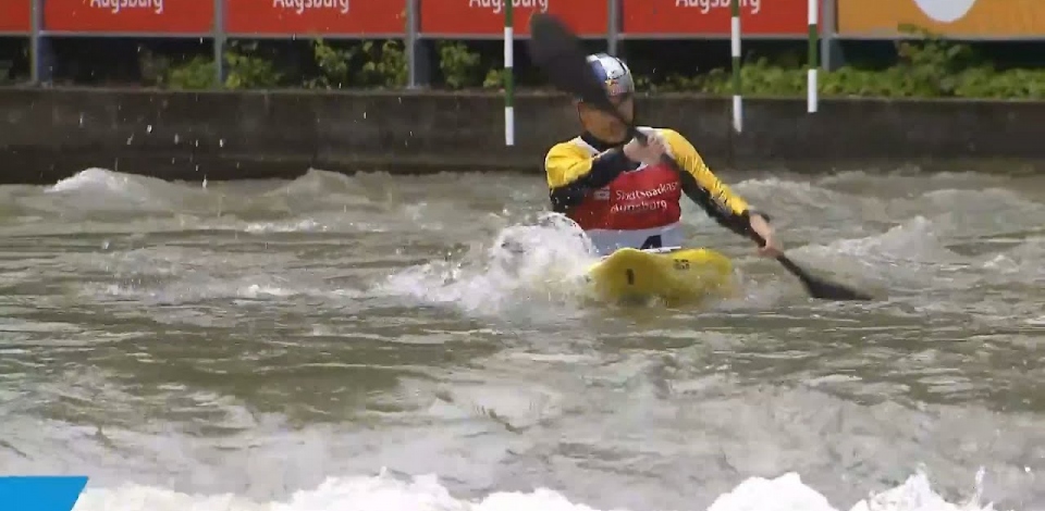 Peter Kauzer, Slovenia - Men's Kayak Semi-Final / 2024 ICF Canoe Slalom World Cup Augsburg Germany