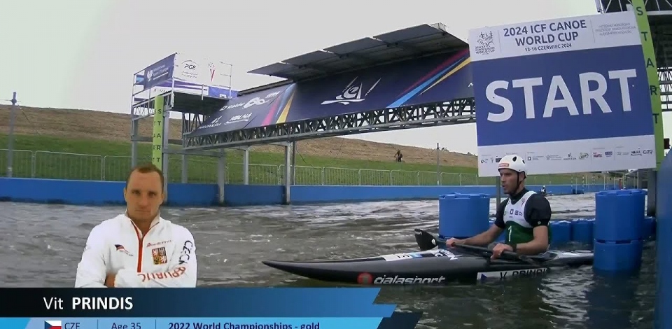 VIt Prindis, Czechia, Kayak Slalom Final / 2024 ICF Canoe Slalom World Cup Krakow Poland