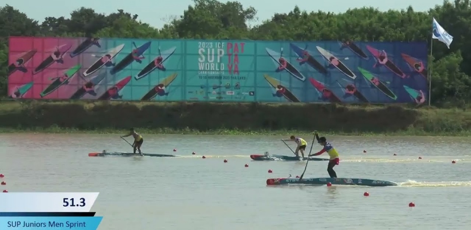 SUP Junior Men's Sprint Heat 4 / 2023 ICF Stand Up Paddling World Championships Pattaya Thailand