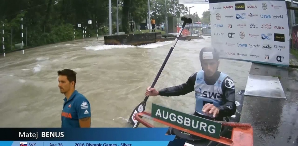 Matej Benus Slovakia / Canoe Slalom Final / 2024 ICF Canoe Slalom World Cup Augsburg Germany