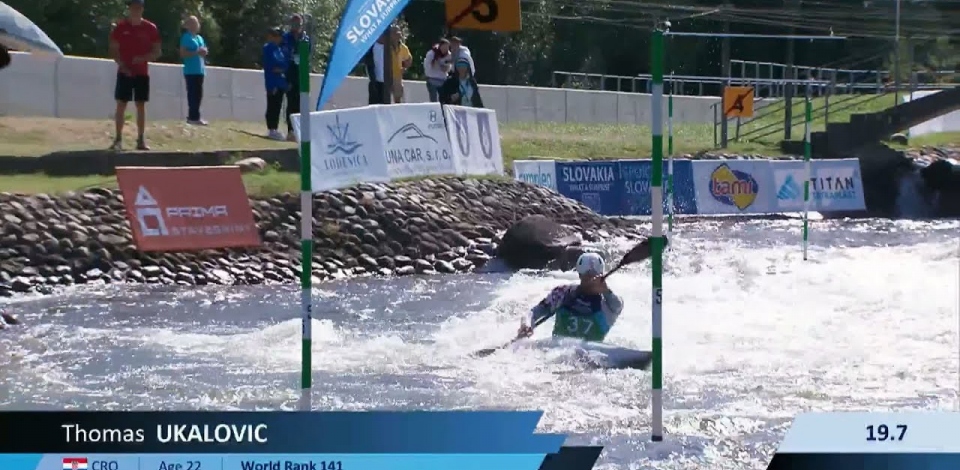 Thomas Ukalovic, Croatia, U23 Semi Final / 2024 ICF Canoe-Kayak Slalom Junior & U23 World Champs