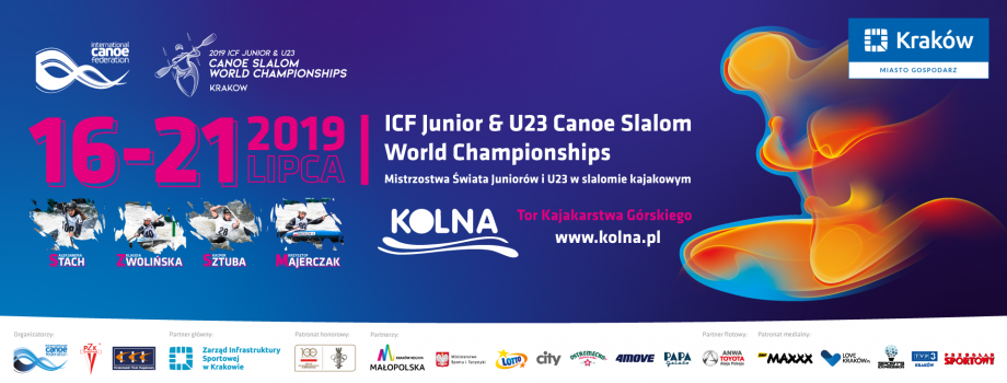 Banner - 2019 Junior and U23 Canoe Slalom World Championships Krakow POLAND