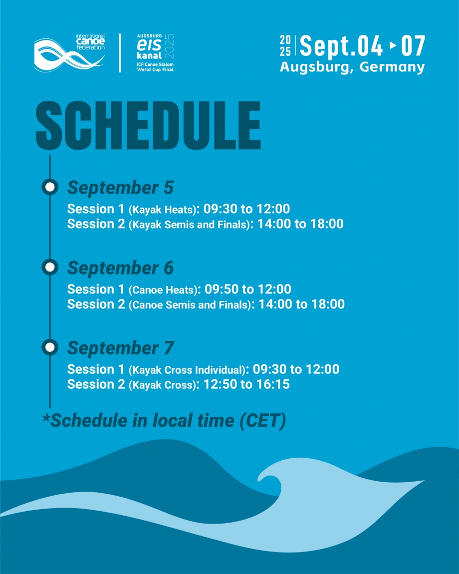 Augsburg 2025 Canoe Slalom World Cup schedule YouTube