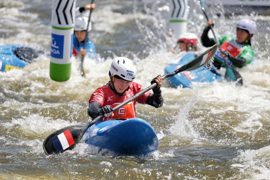Camille Prigent has been lightning quick on the water this season Camille Prigent Kayak Cross Prague 2025