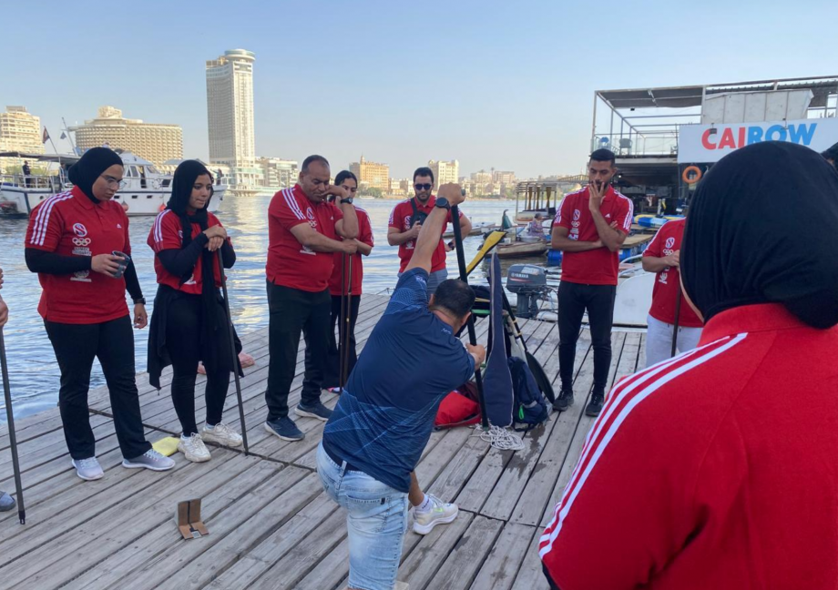 Canadadian coach Zak Mahmoudi leads ICF coaching course Canoe Sprint coach course Egypt