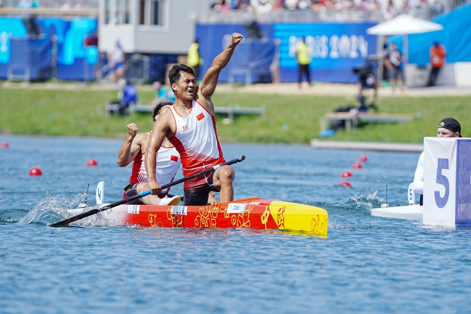 Hao Liu and Bowen Ji China men's canoe double 500m Olympics Paris 2024