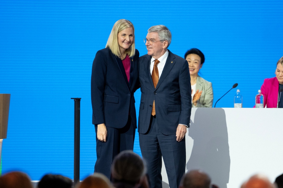 Kirsty Coventry Thomas Bach IOC President 2025