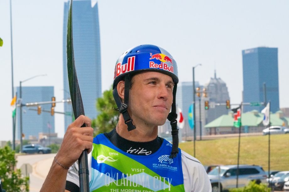 Krejci takes gold in the men's kayak finals krejci okc gold