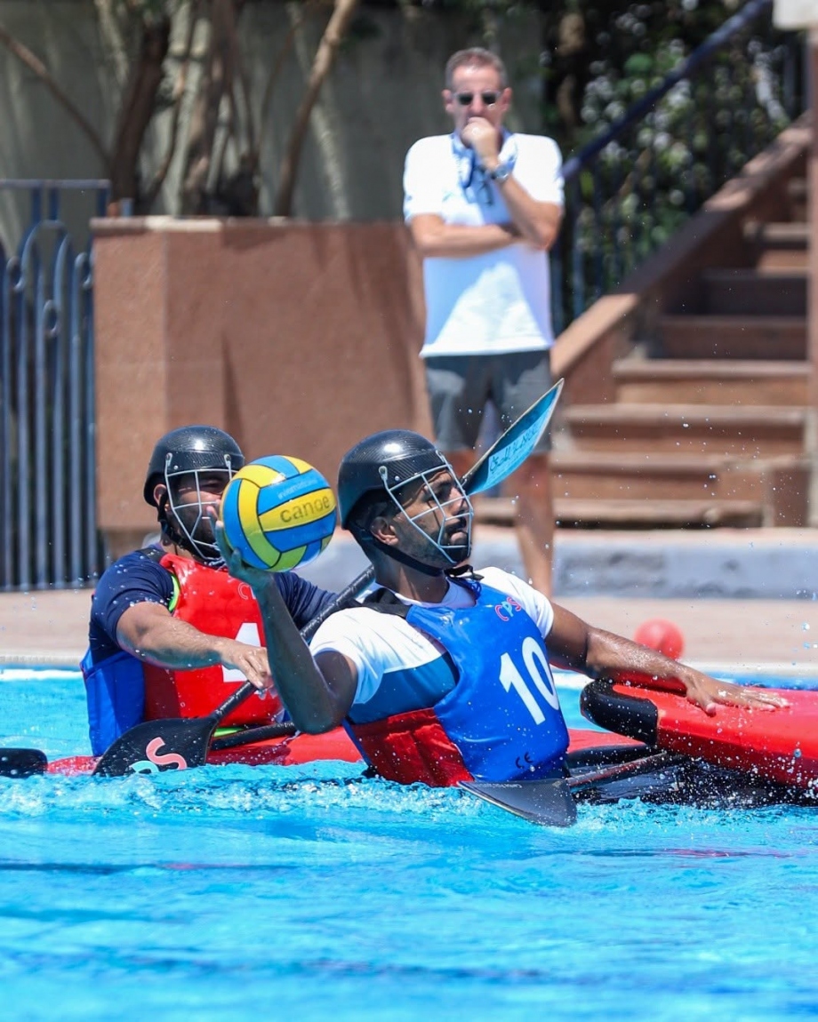Canoe Polo competition Egypt Greg Smale watching