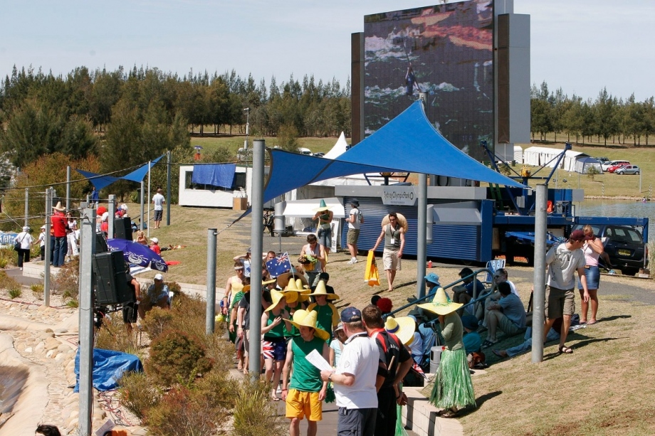 Fans flocked to the Penrith Whitewater Centre, a legacy of Sydney 2000 Penrith 2005 fans canoe slalom
