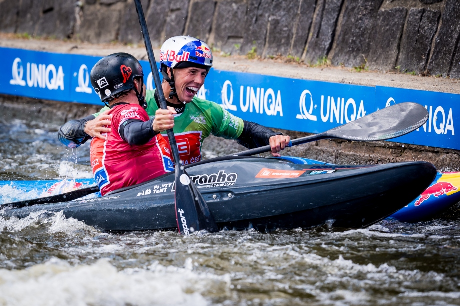 Czech pair celebrate as one after taking gold and silver in Prague Prindis Krejci Prague