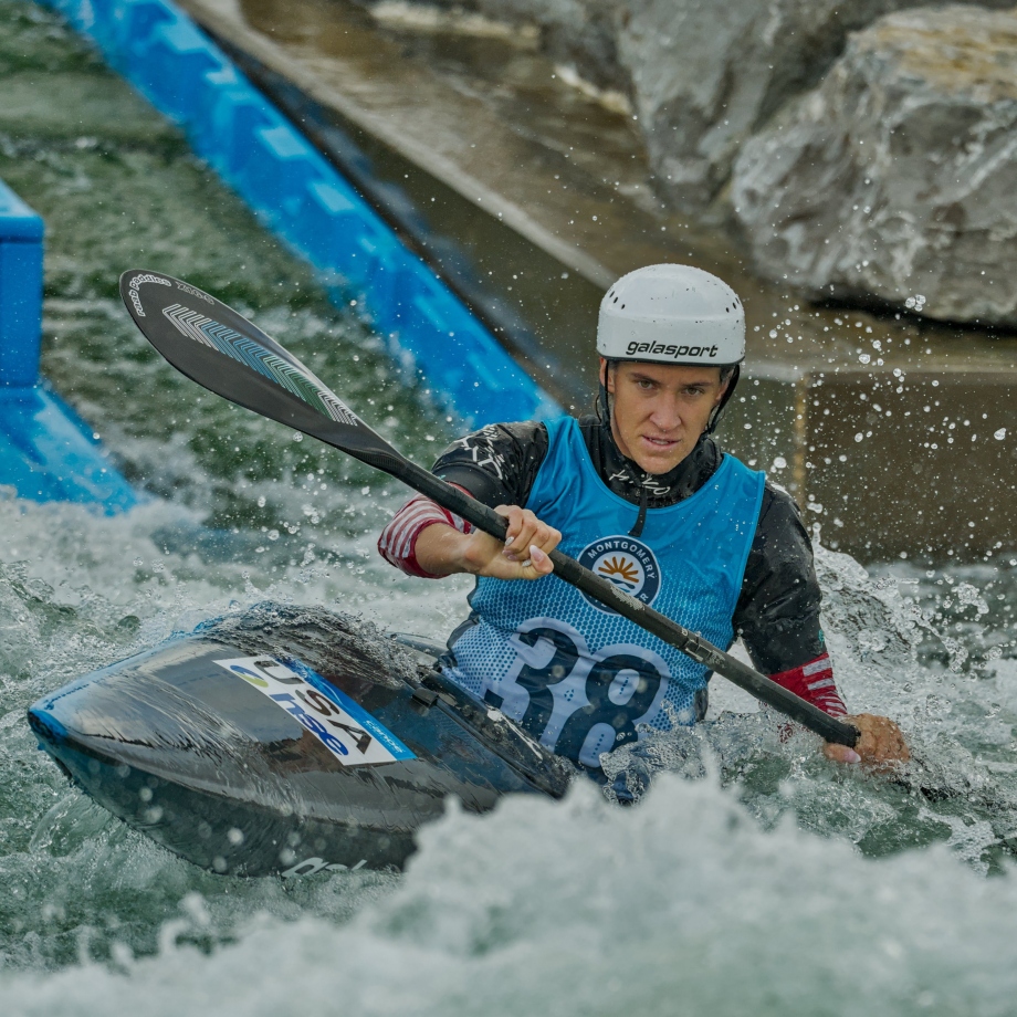 Ria Sribar of the United States competes in Montgomery Ria Sribar United States Montgomery Canoe Slalom