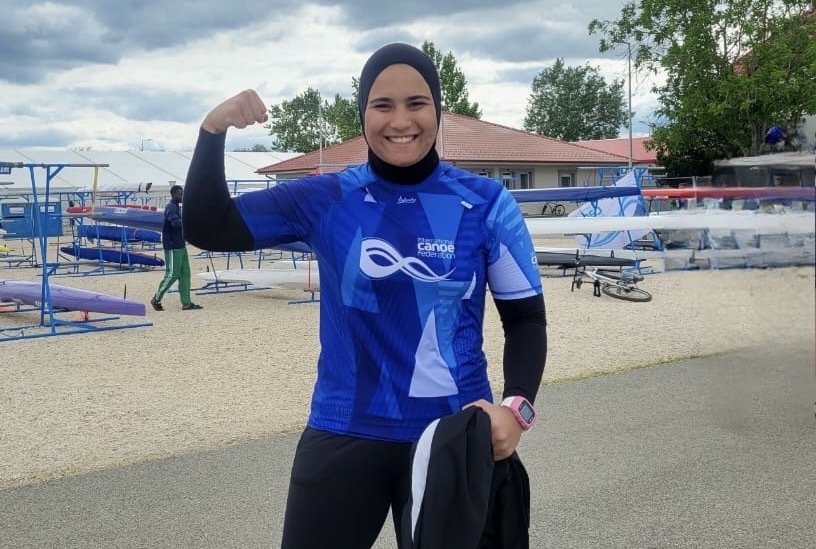Samaa Ahmed was first invited to an ICF TIP camp in 2017 Samaa Ahmed Egypt kayak sprint