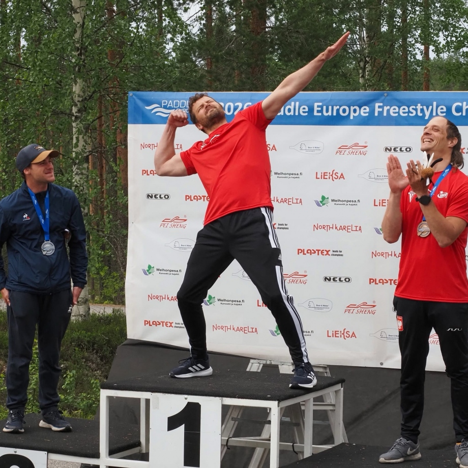 Poland's Tomasz Czaplicki clinched the men's K1 title in Lieksa Tomasz Czaplicki Poland canoe freestyle European Championships Lieksa 2026