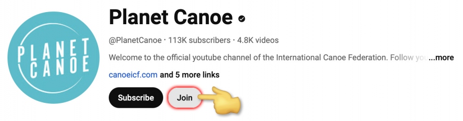 Join Planet Canoe YouTube channel member International Federation ICF Kayak SUP